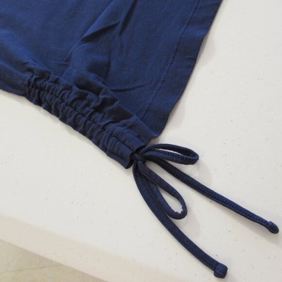 J Jill Blue Cotton Tank Top w/ Side Ties Size Small - Picture 7 of 13